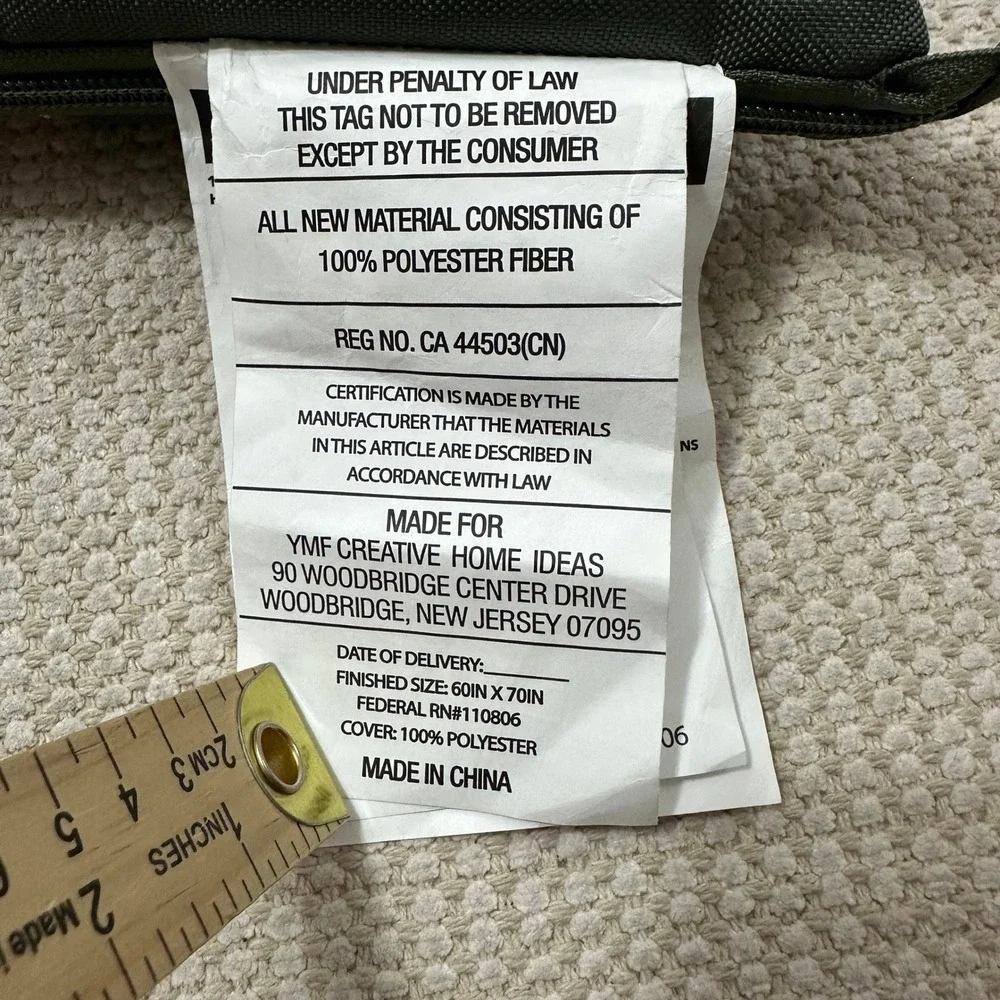 Hunter Outdoor Blanket Water-Resistant Picnic Mat Olive Navy Tote 60x70 NEW